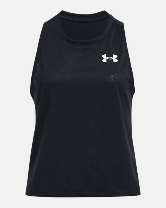 Girls' UA Tech™ Mesh Tank in Black image number 0